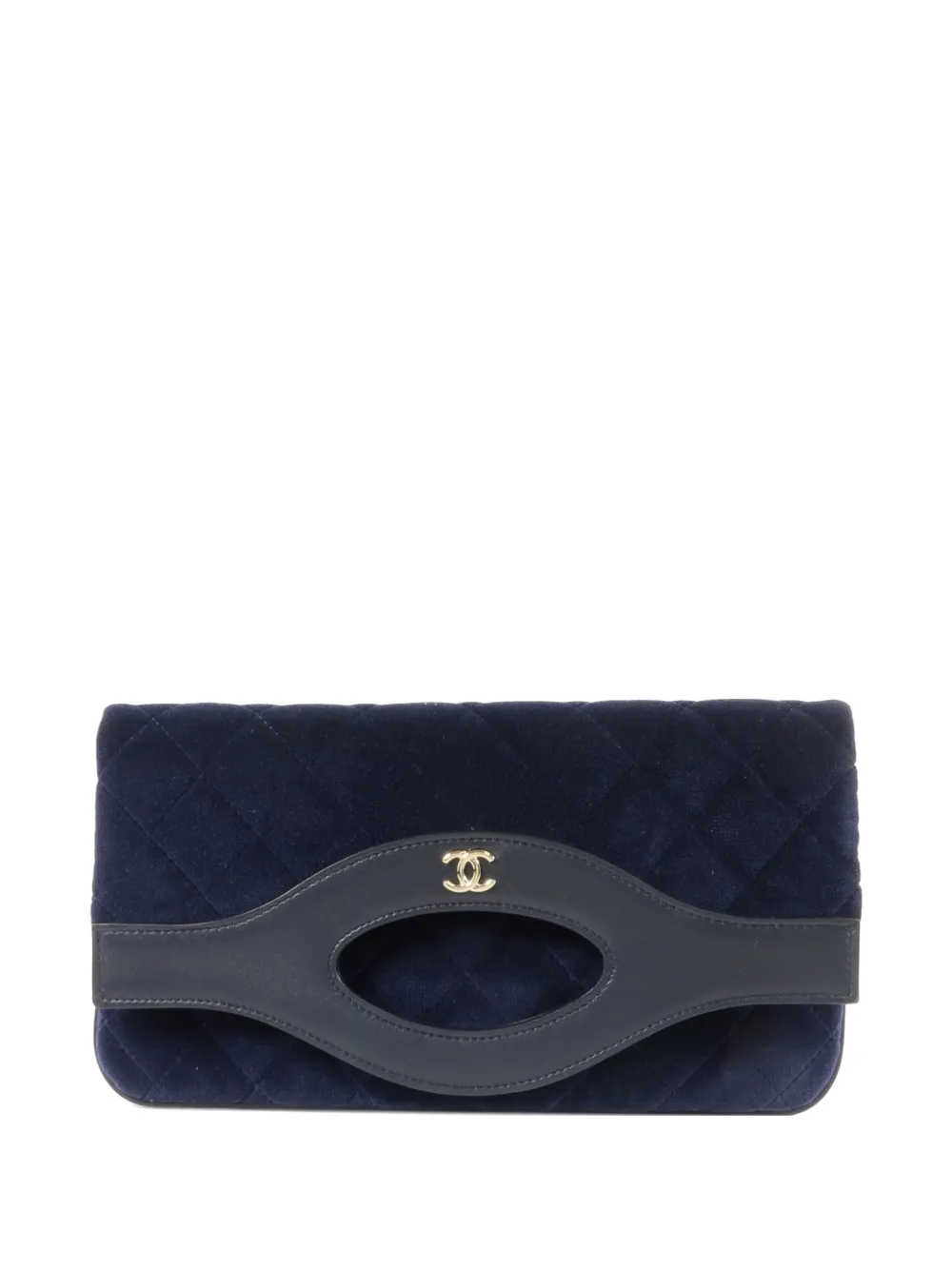 Pre-owned Chanel 31 Quilted Clutch Bag In Blue