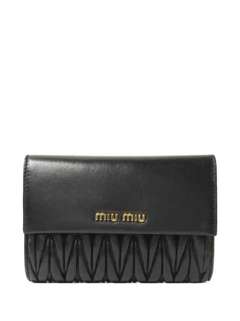 Miu Miu Pre-Owned Matelassé leather wallet