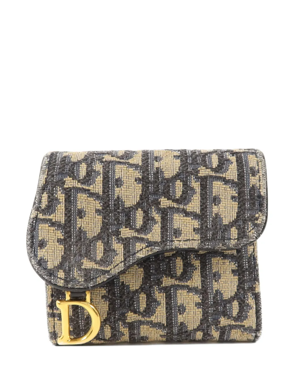 Christian Dior Pre-Owned Saddle tri-fold wallet - Nude