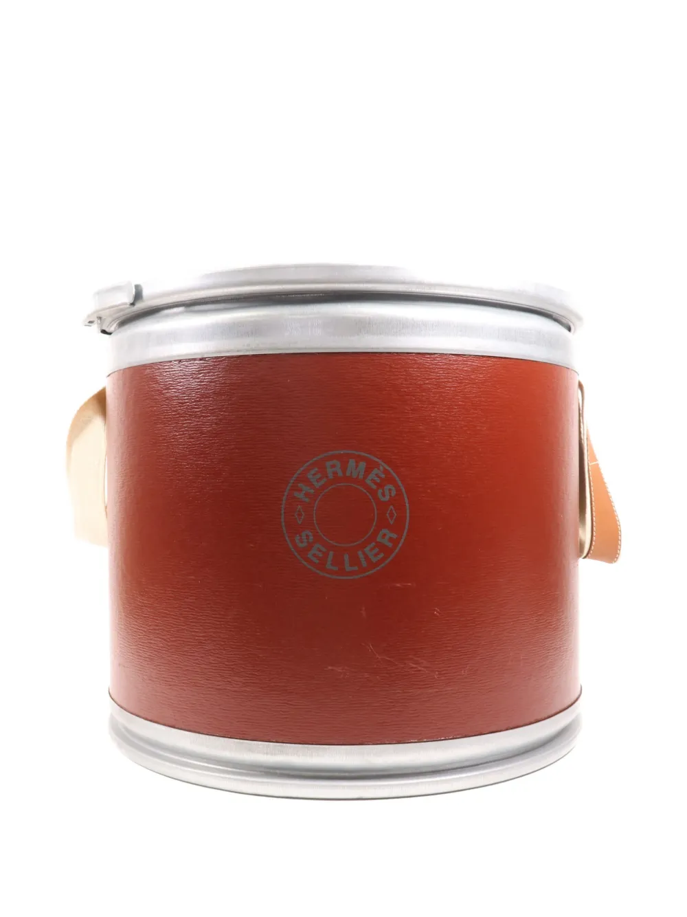 Hermès Pre-Owned Smallbox logo-print box - Braun
