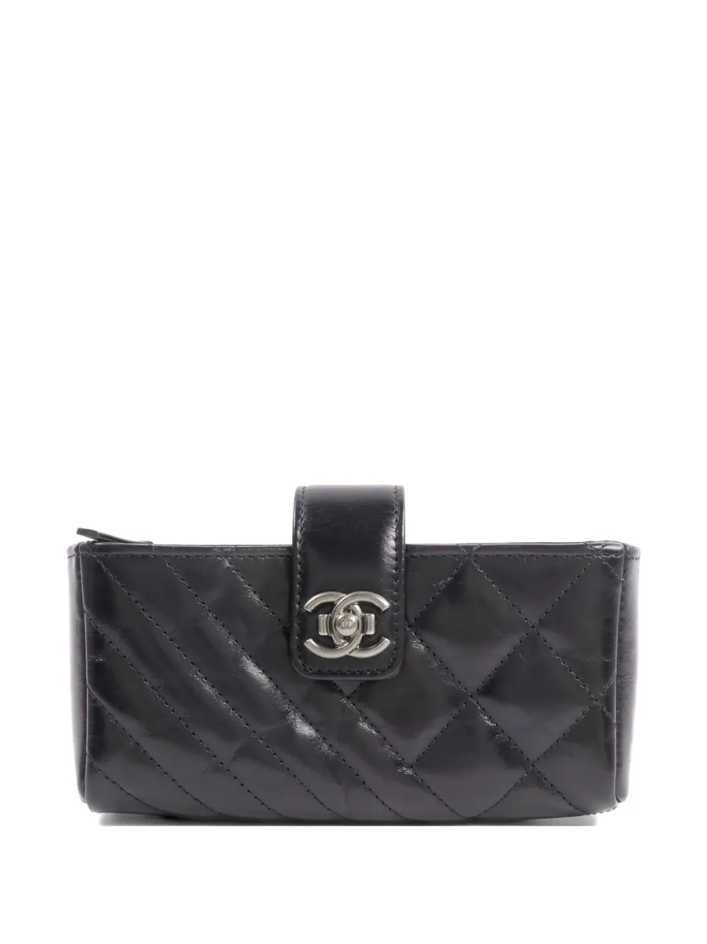 CHANEL Pre-Owned CC quilted phone pouch - Black