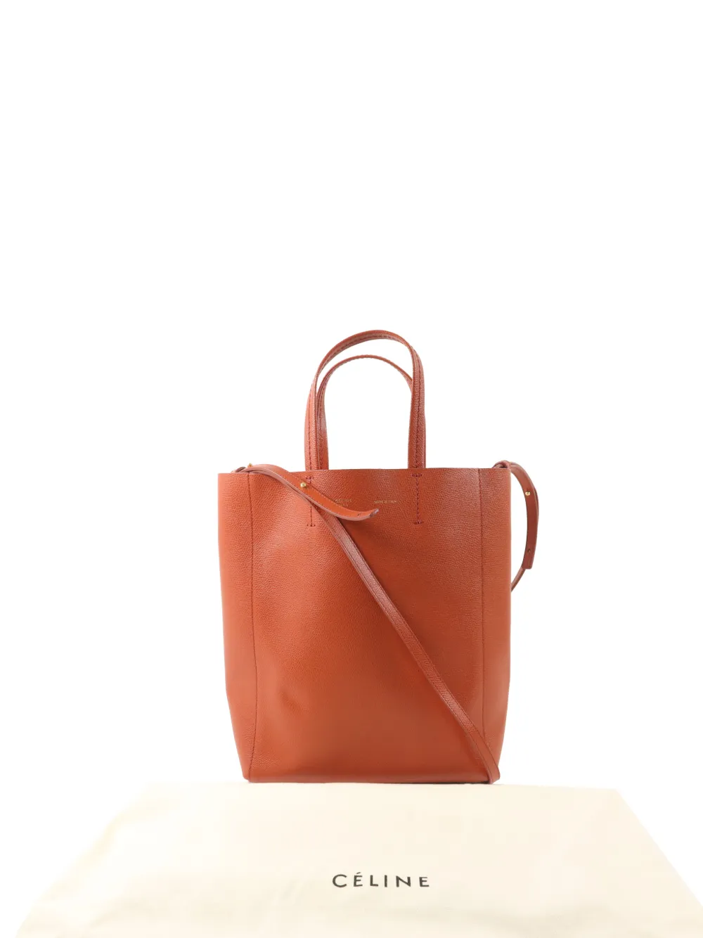 Celine Pre-owned Small Vertical Cabas Tote Bag in Brown, view 3