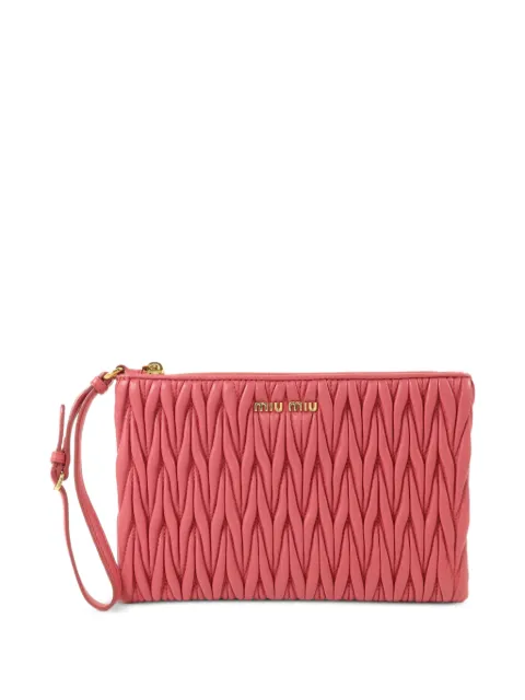 Miu Miu Pre-Owned quiltedleather clutch bag