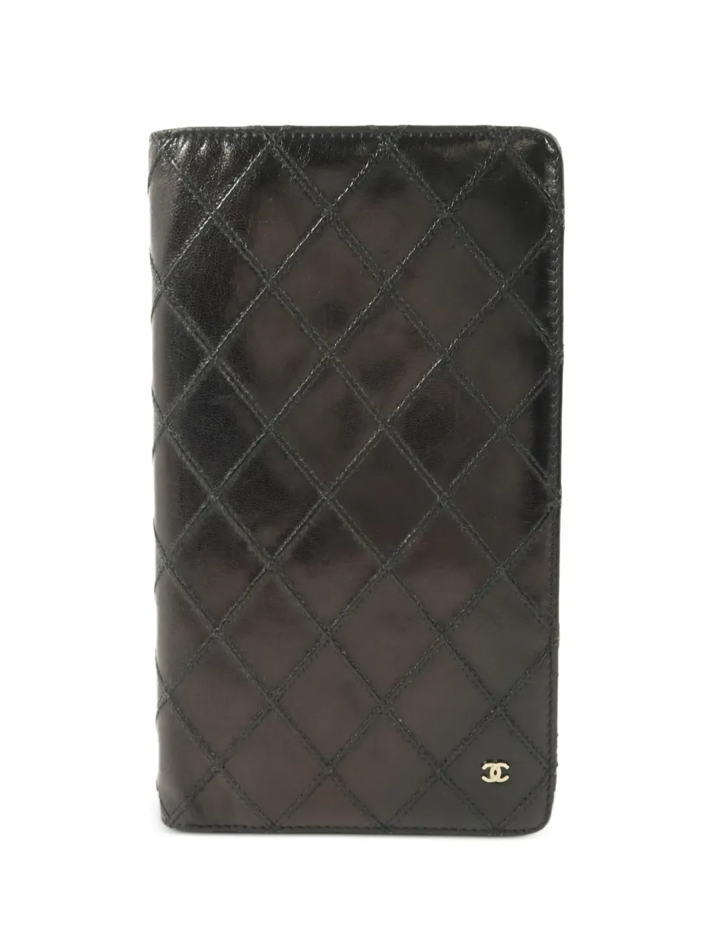 CHANEL Pre-Owned CC diamond-quilted wallet - Nero
