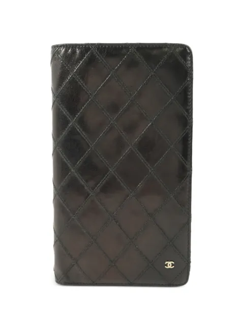 CHANEL Pre-Owned CC diamond-quilted wallet