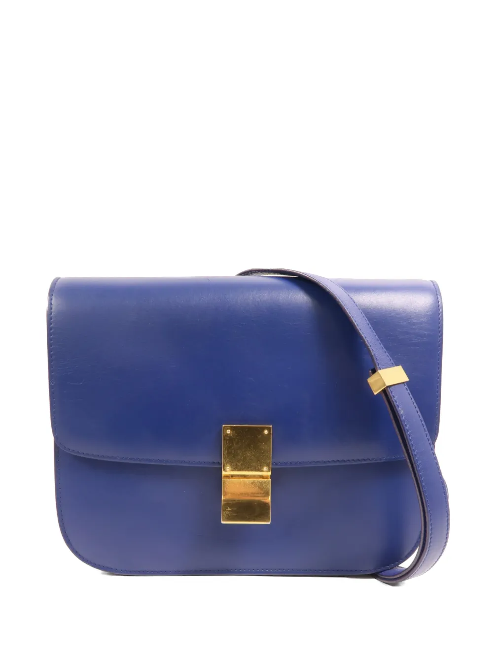 Celine Pre-Owned Classic Box calfskin shoulder bag - Blu