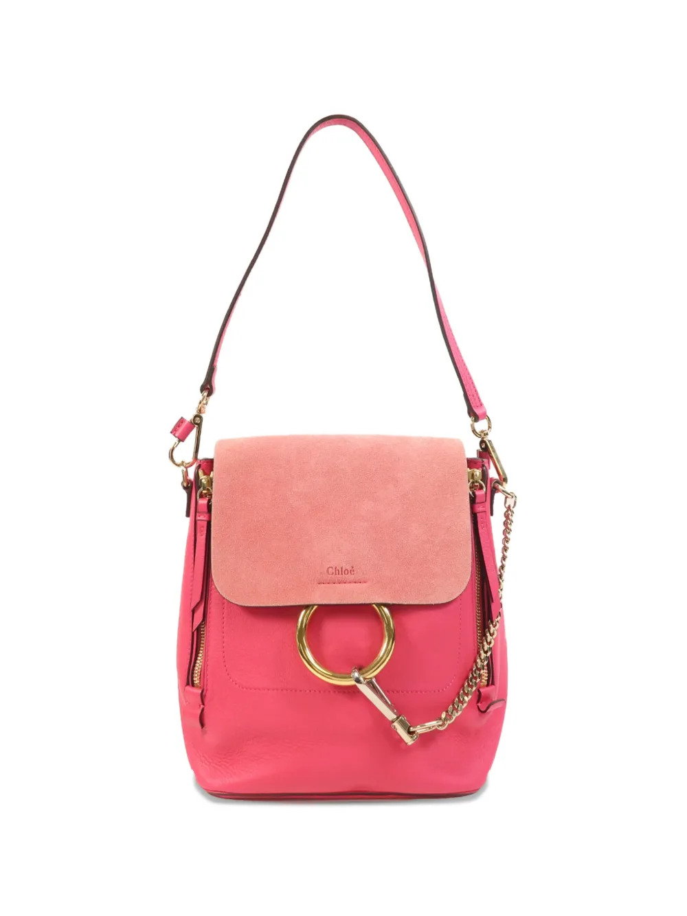 Chloé Vintage Faye ring-detail backpack - Rosa