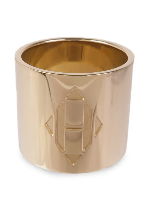 Hermès Pre-owned H-diamant Scarf Ring in Gold