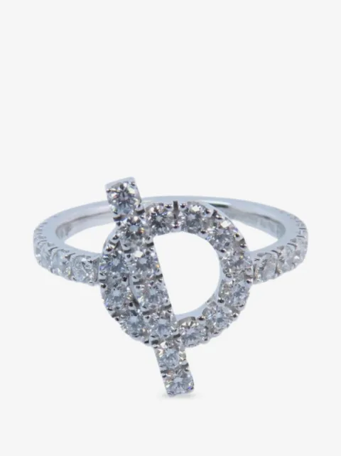 Hermès Pre-Owned anillo Finesse con diamantes