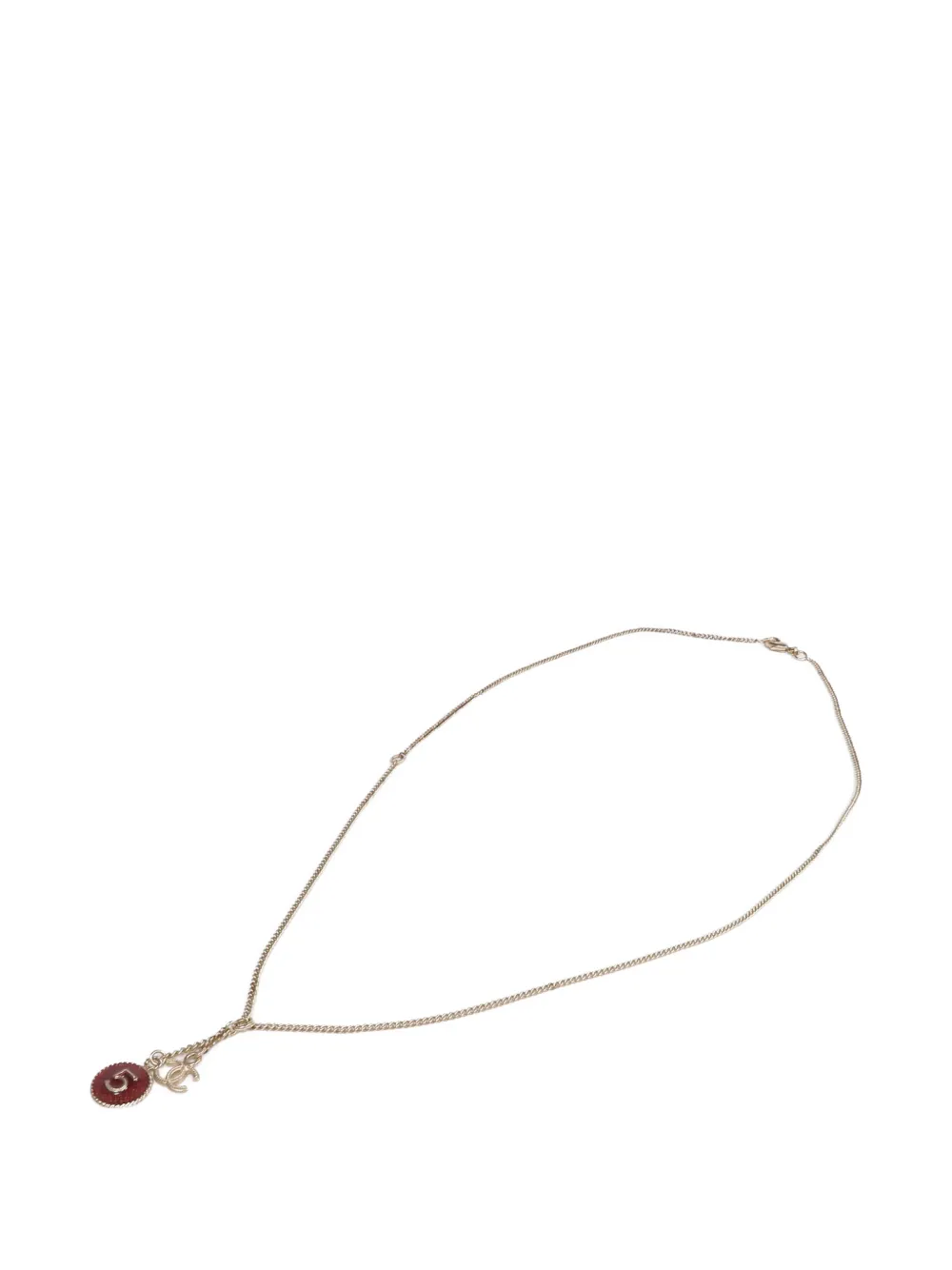 CHANEL Pre-Owned CC No. 5 pendant necklace - Gold