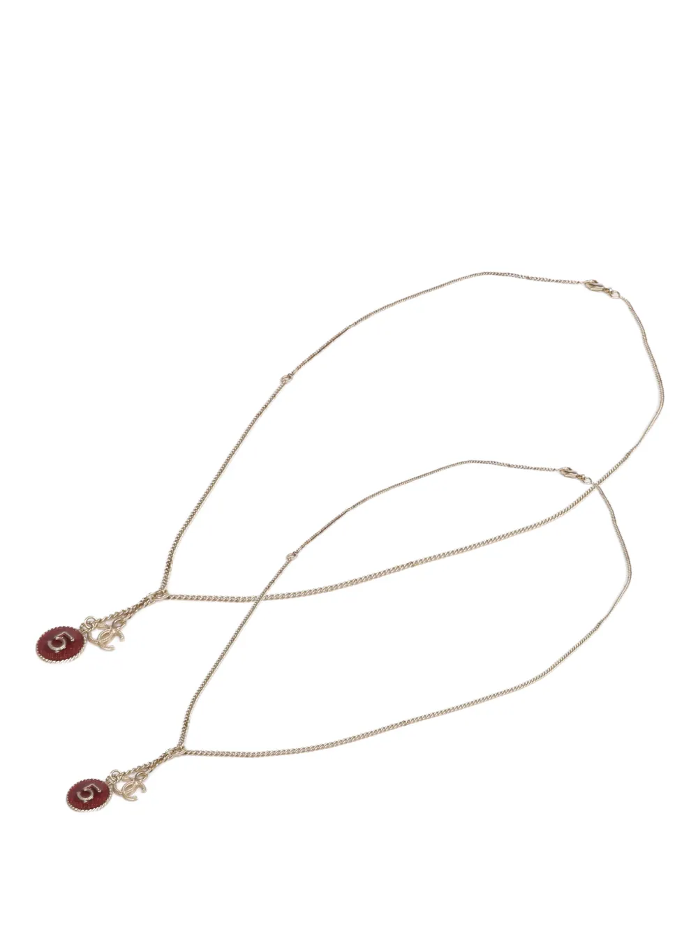 CHANEL Pre-Owned CC No. 5 pendant necklace - Oro