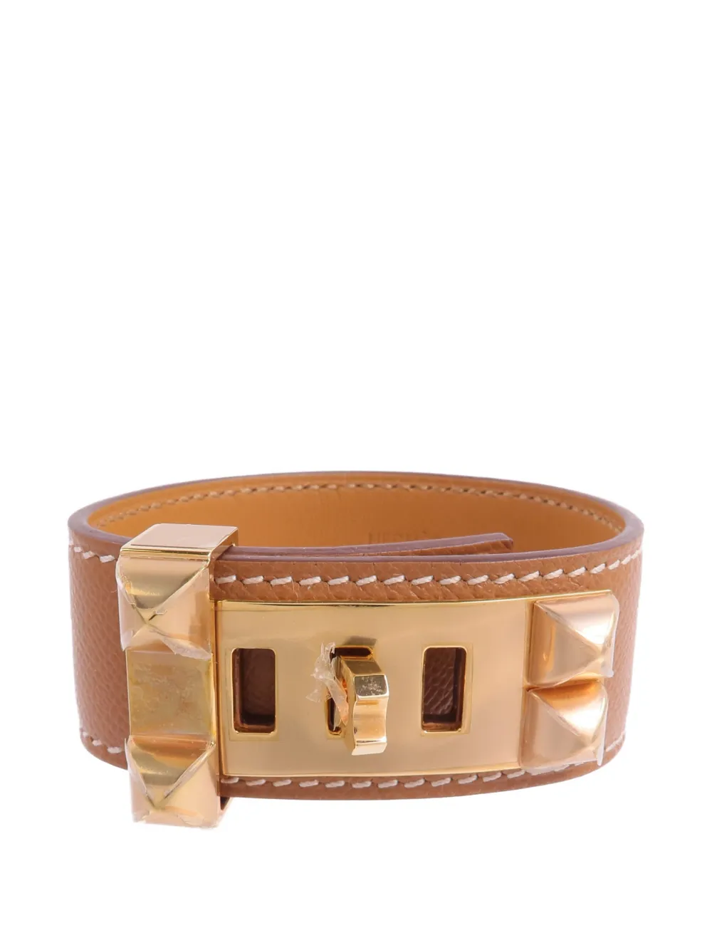 Hermès Pre-Owned Collier De Chien leather bracelet - Oro