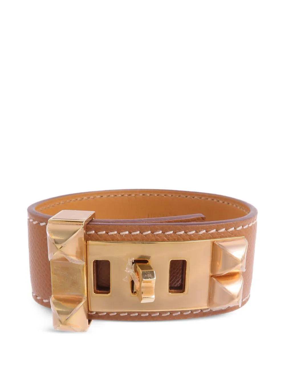 Hermès Pre-Owned Collier De Chien leather bracelet - Oro