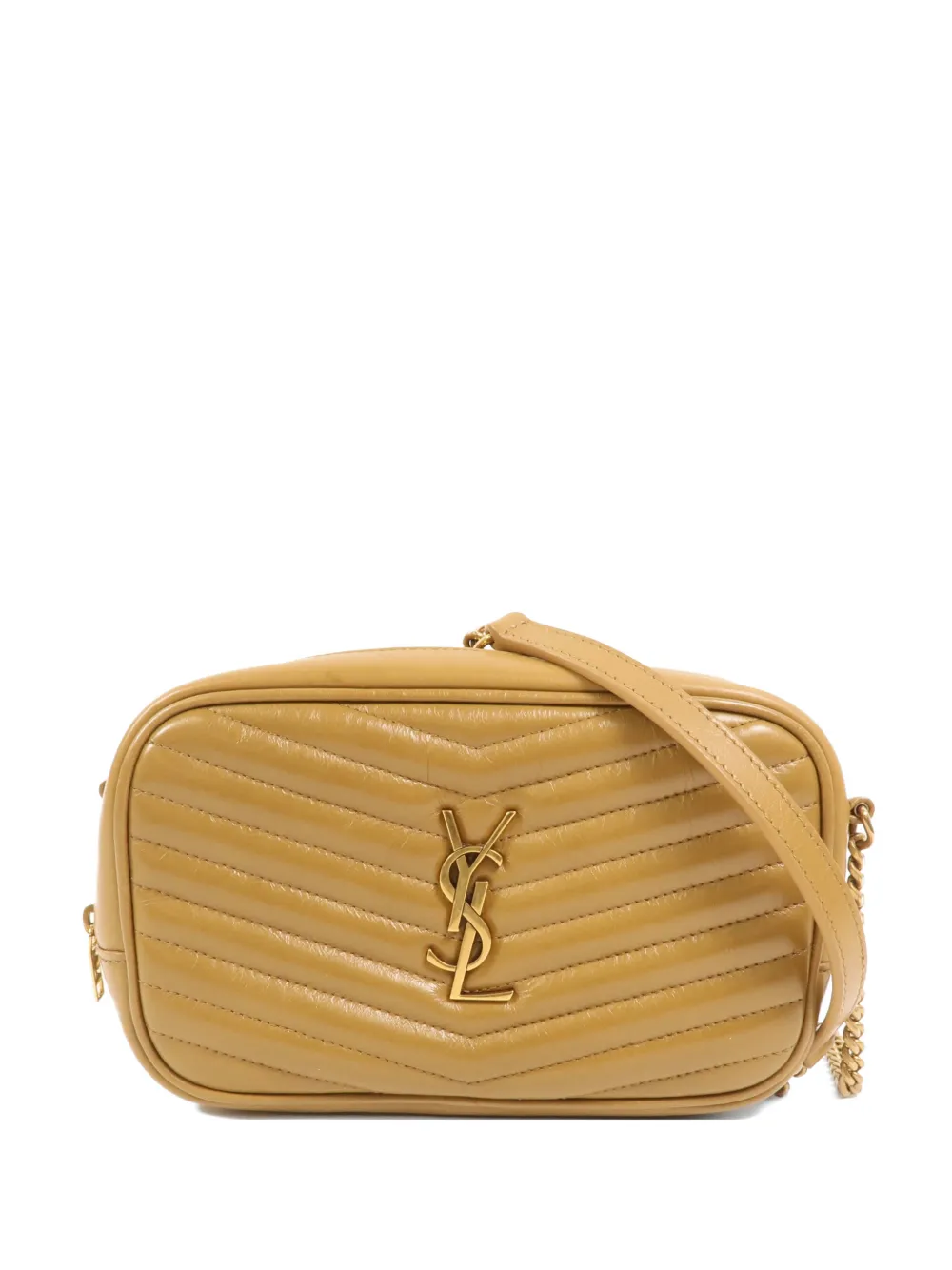 Saint Laurent Pre-Owned YSL chevron-quilted shoulder bag - Toni neutri