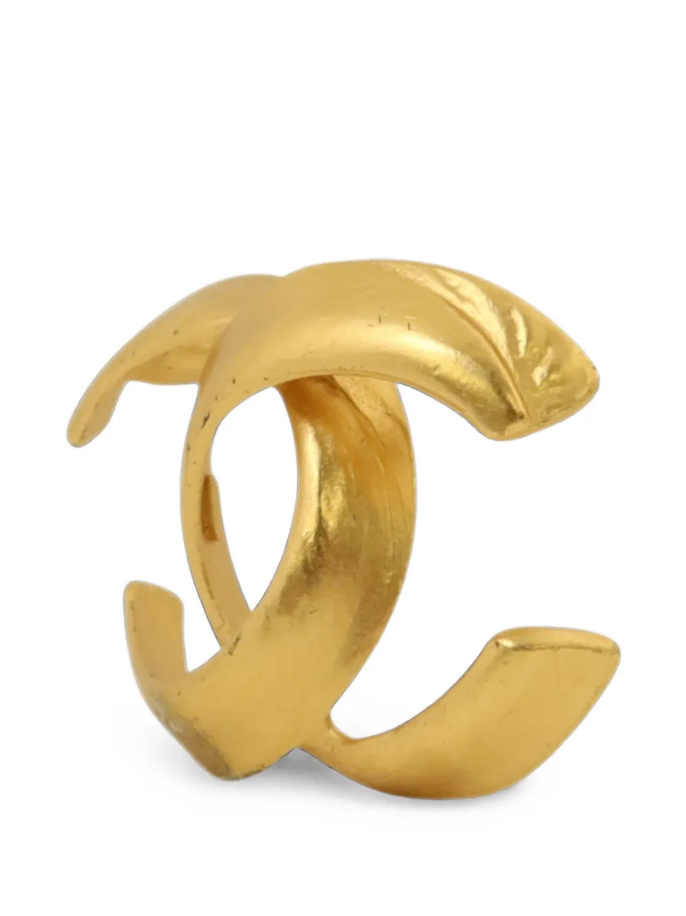 CHANEL Pre-Owned CC-logo brooch - Gold
