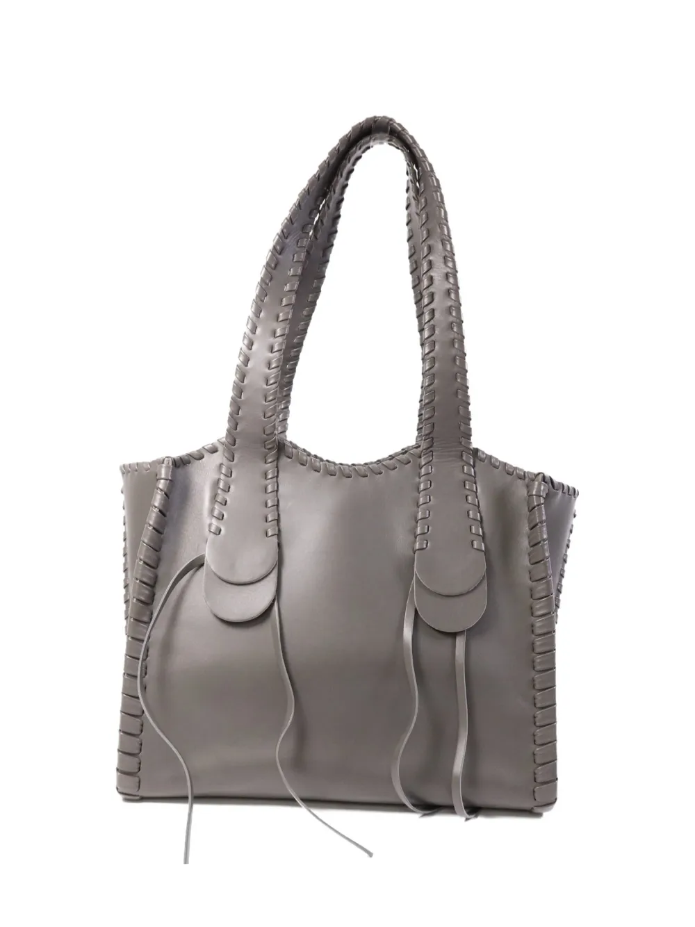 Chloé Pre-Owned Mony whipstitch tote bag - Grigio