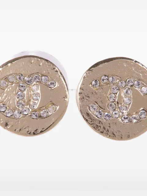 CHANEL Pre-Owned CC crystal-embellished earrings