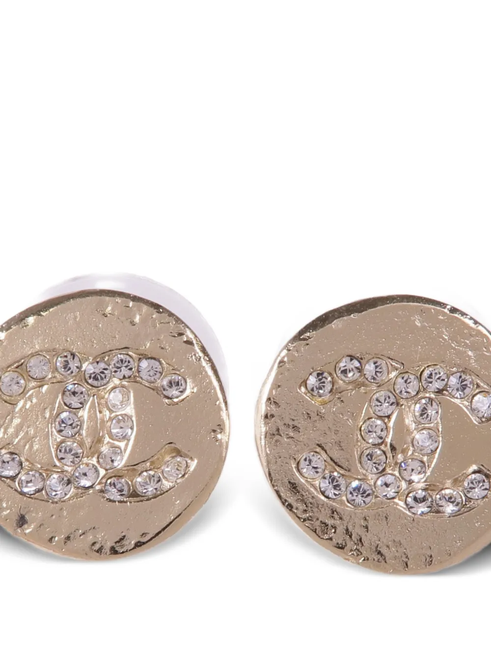 CHANEL Pre-Owned CC crystal-embellished earrings - Oro