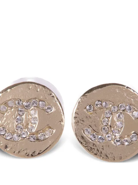 CHANEL Pre-Owned CC crystal-embellished earrings