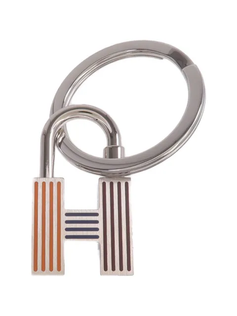 Hermès Pre-Owned H-logo striped key ring