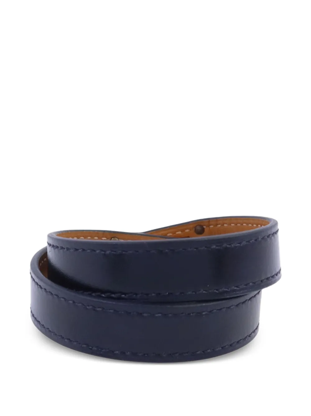 Hermès Pre-Owned Kelly Double Tour leather bracelet - Blu