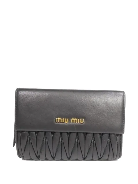 Miu Miu Pre-Owned Matelassé leather wallet