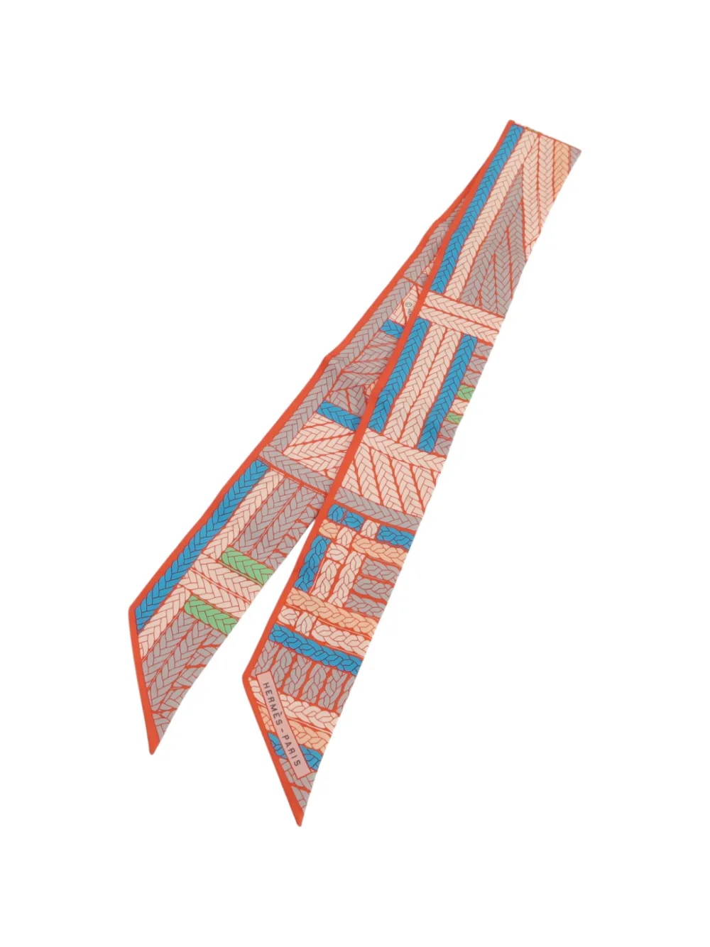 Hermès Pre-Owned patterned silk scarf - Arancione