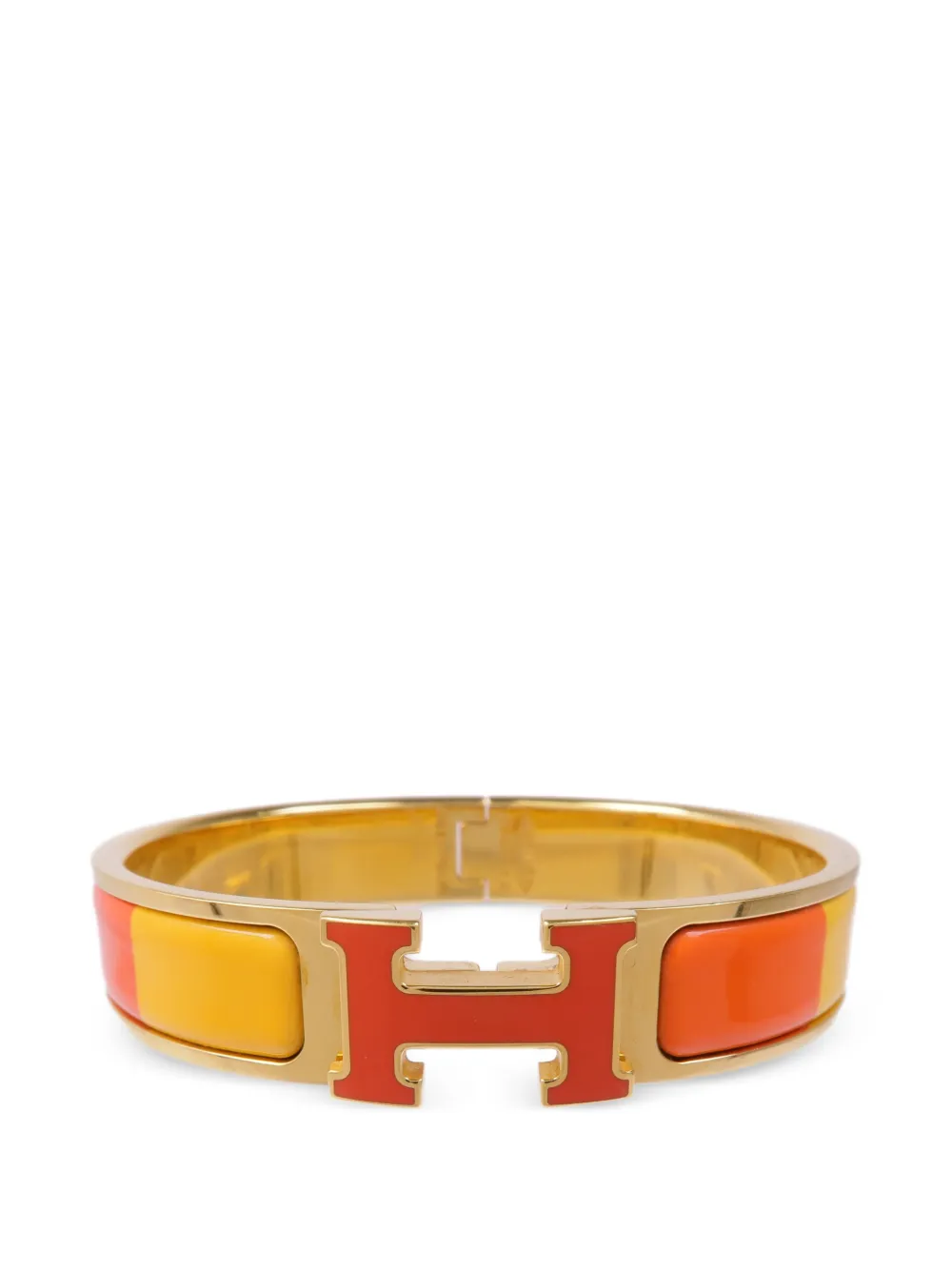 Hermès Pre-Owned Clic H enamel bracelet - Gold