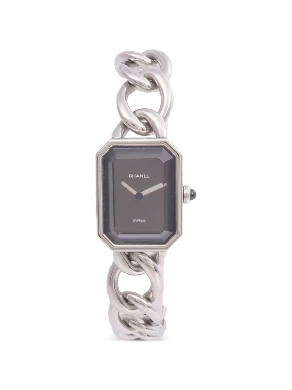 Chanel Pre-owned Première Chain Link 26mm Watch in Black