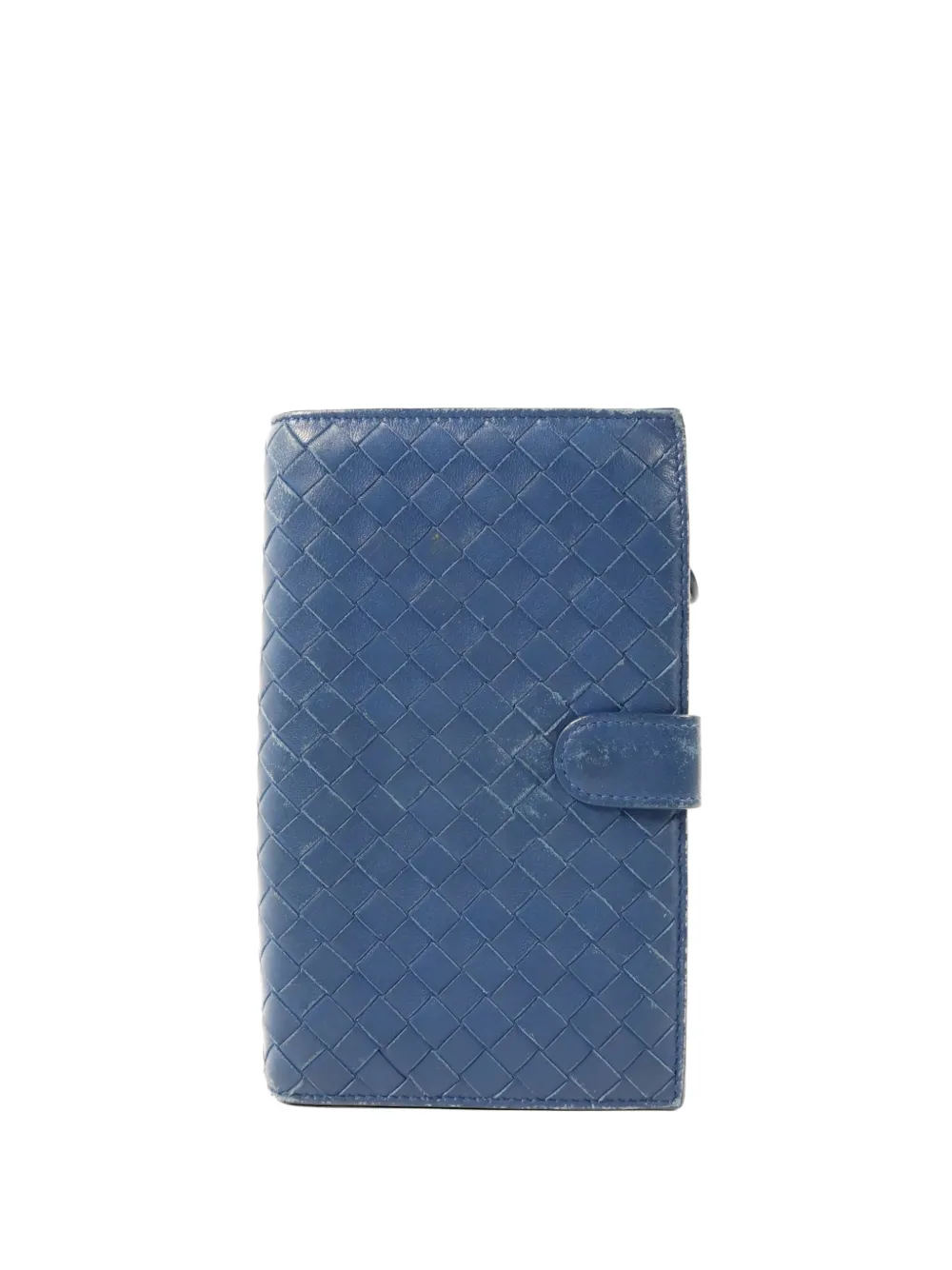Bottega Veneta Pre-Owned Intrecciato bi-fold lambskin wallet - Blau