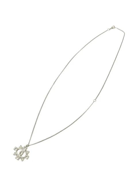 CHANEL Pre-Owned CC-pendant crystal necklace