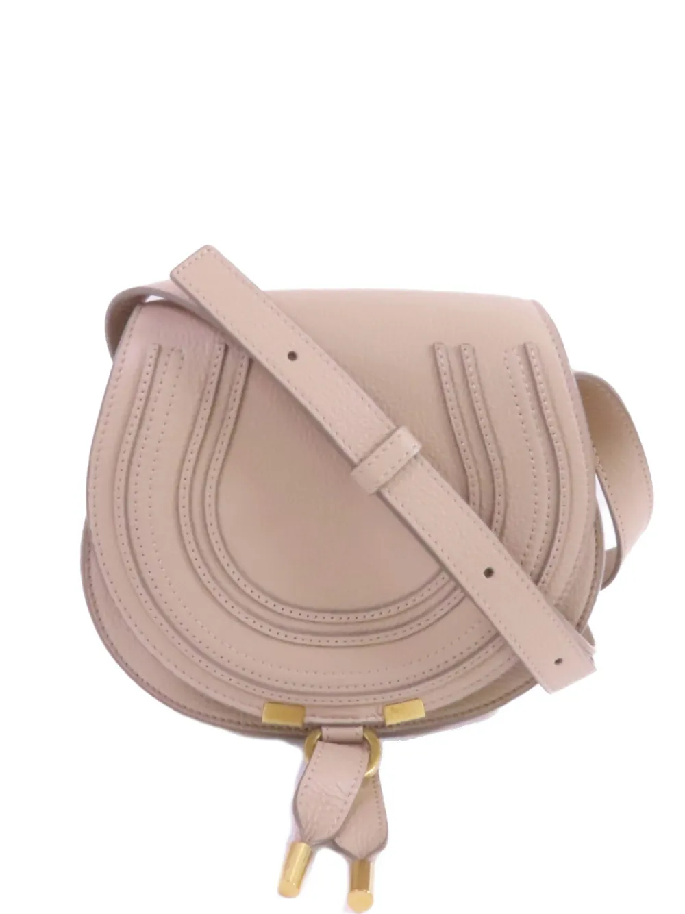 Chloé Pre-Owned Marcie saddle crossbody bag - Toni neutri