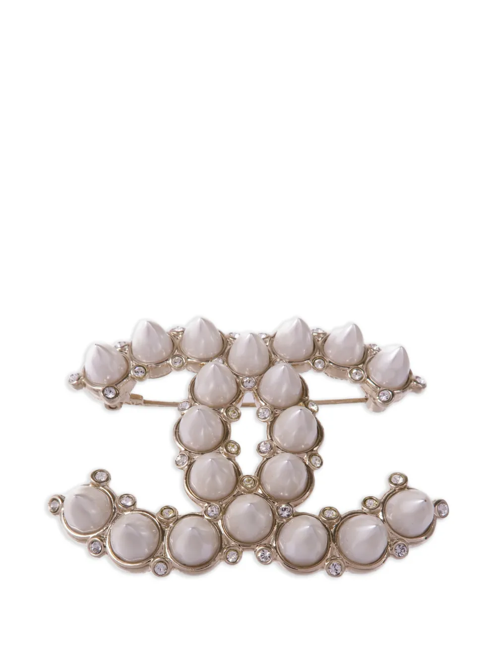 CHANEL Pre-Owned CC spike brooch - Gold