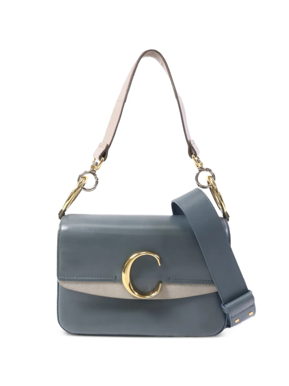 Chloé Pre-Owned C logo shoulder bag - Blu