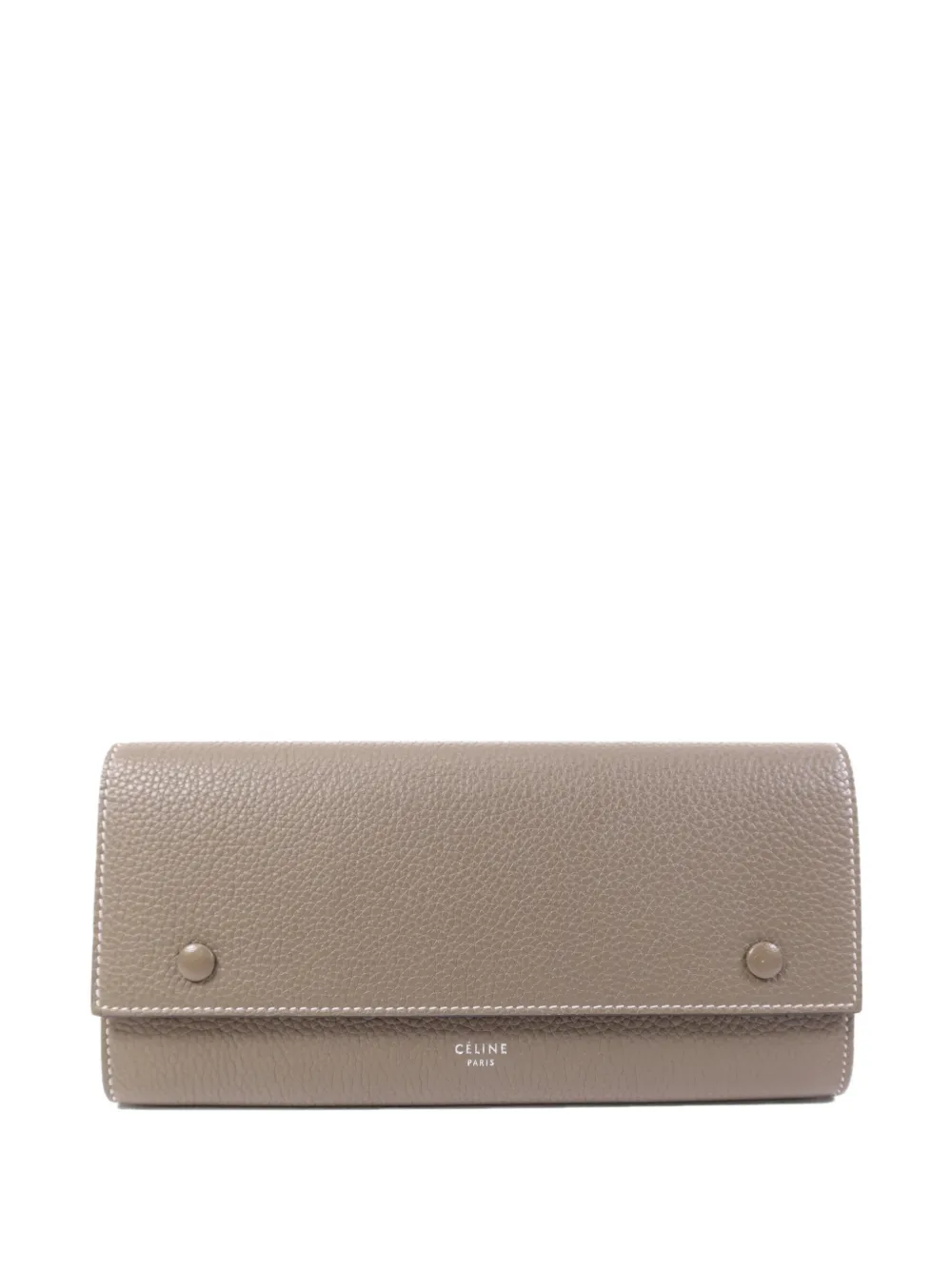Celine Pre-Owned grained leather long wallet - Grey