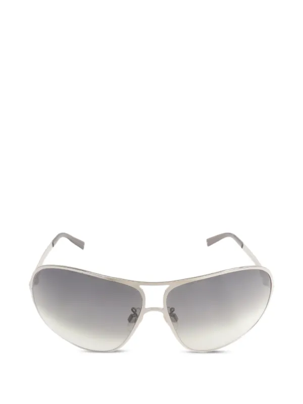 Chanel Pre-owned CC Pilot Sunglasses in Silver
