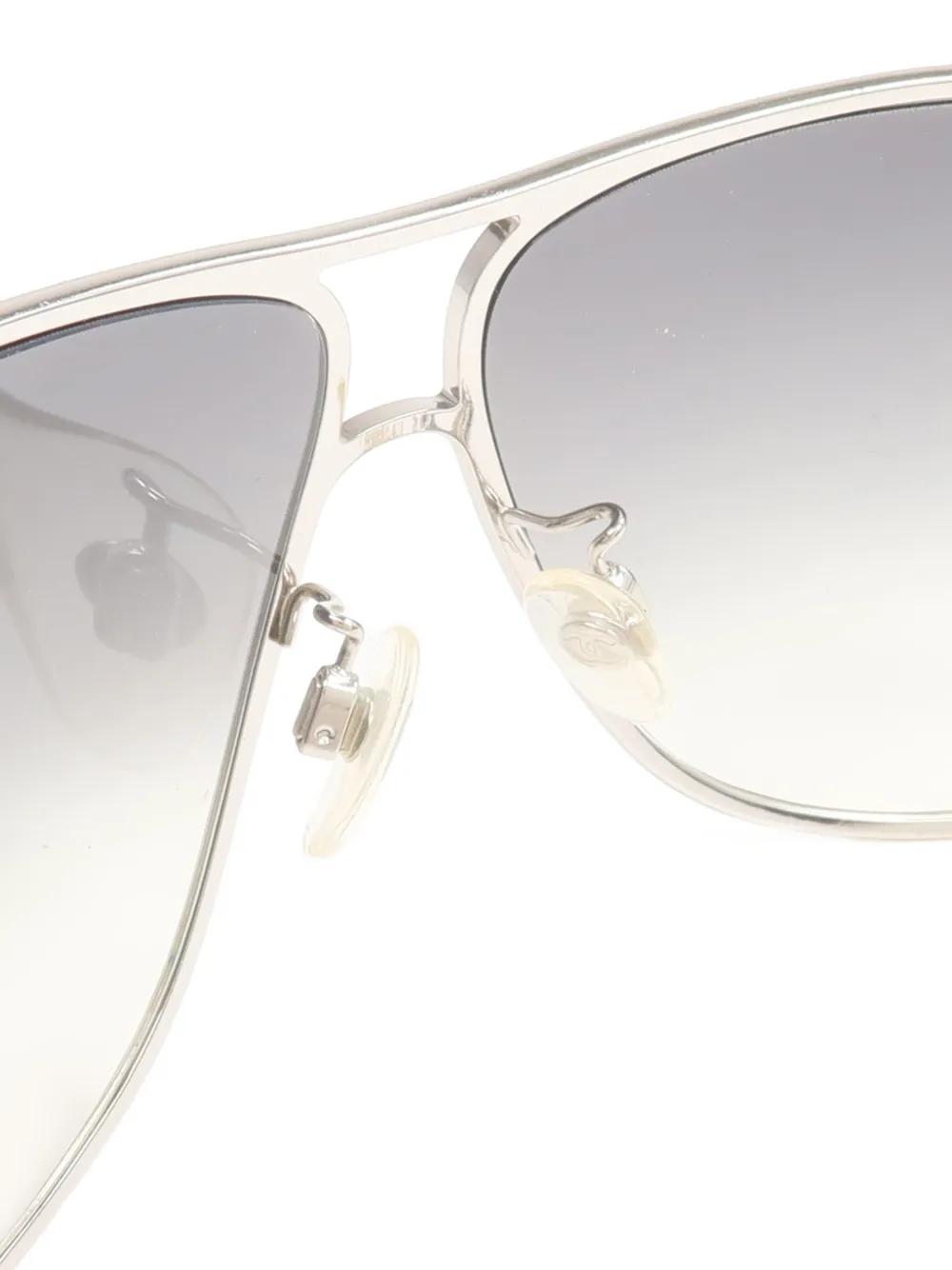 Chanel Pre-owned CC Pilot Sunglasses in Silver, view 5