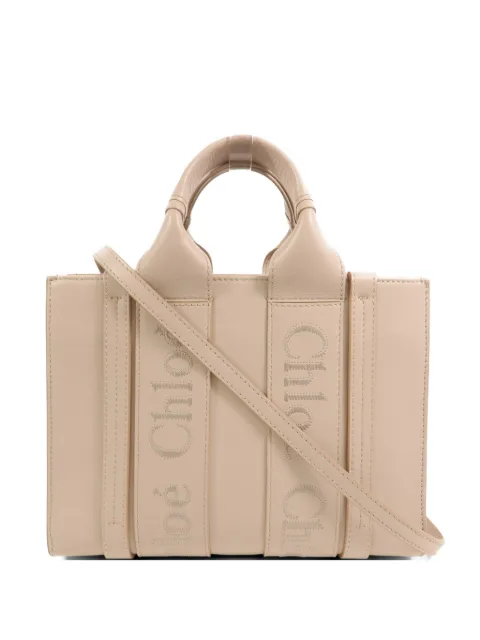 Chloé Pre-Owned Woody leather tote bag