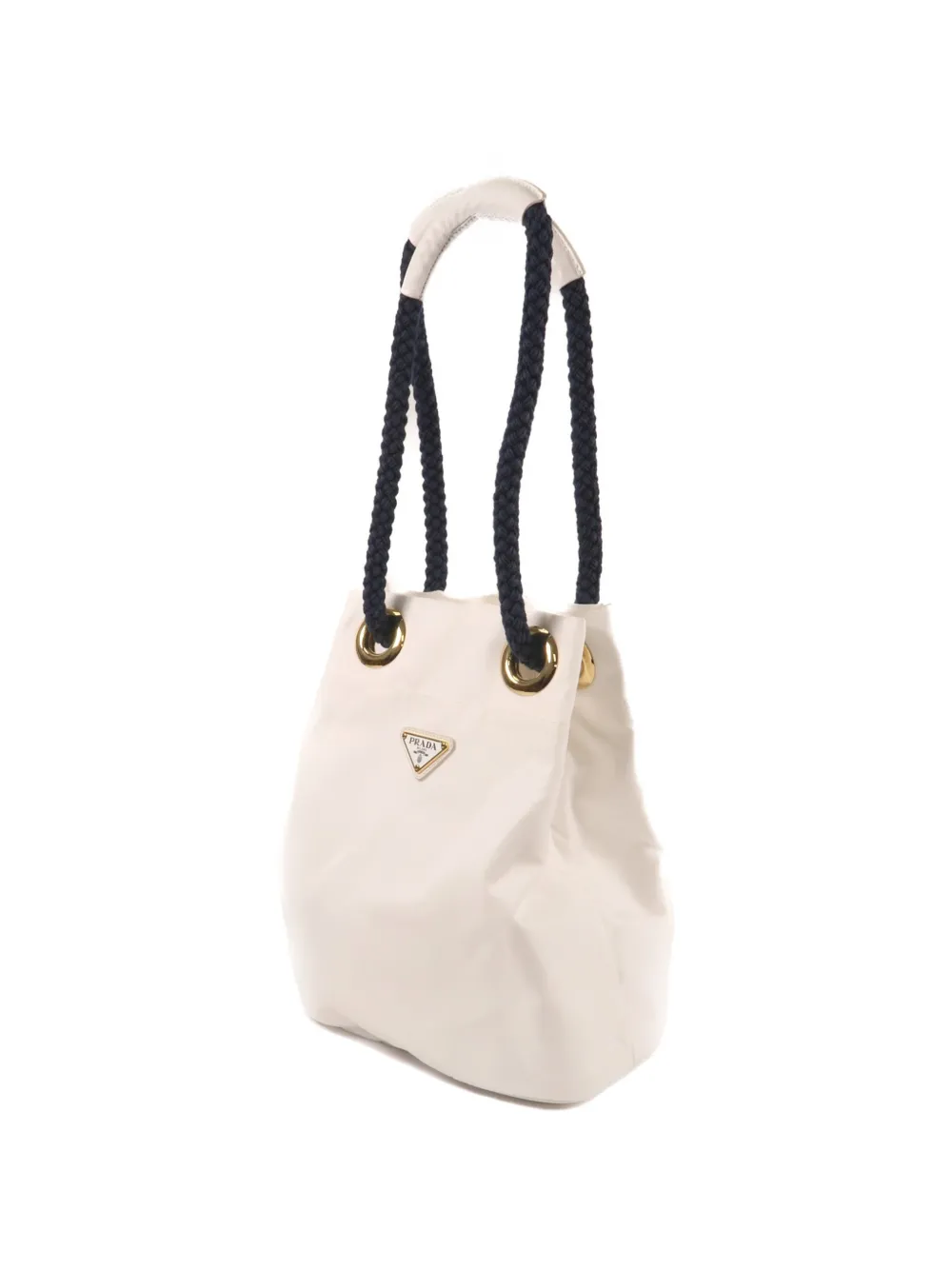 Prada Pre-owned Mariner Bucket Bag in White, view 4