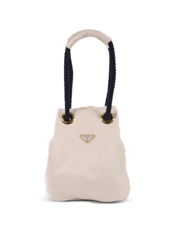 Prada Pre-owned Mariner Bucket Bag in White