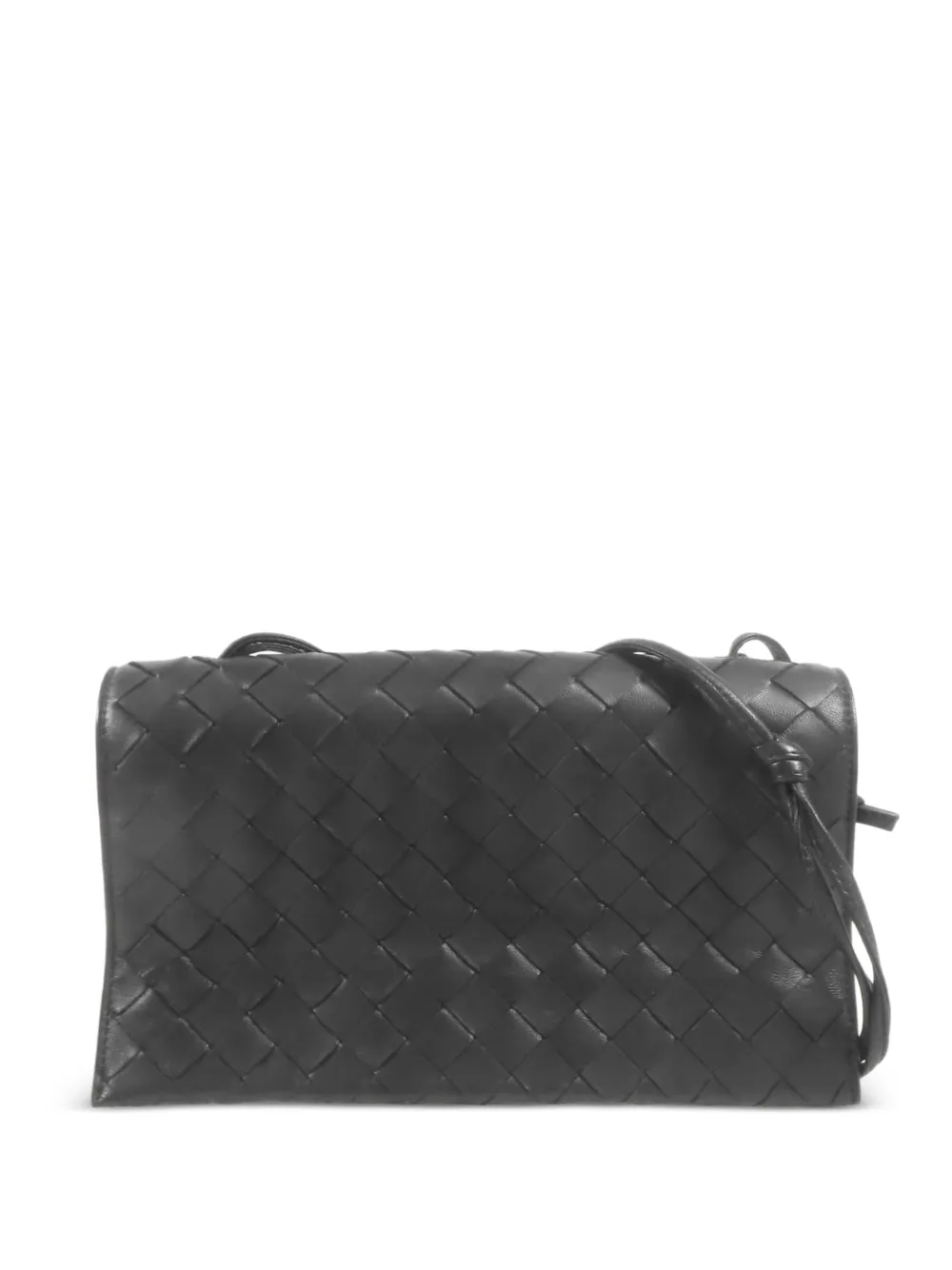 Bottega Veneta Pre-Owned Intrecciato flap shoulder bag - Schwarz