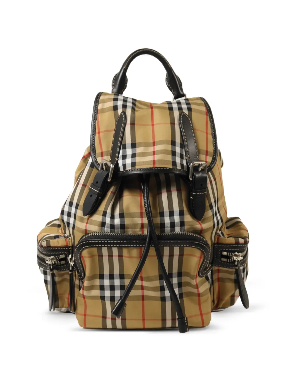 Burberry Pre-Owned House Check chain-detail backpack - Toni neutri
