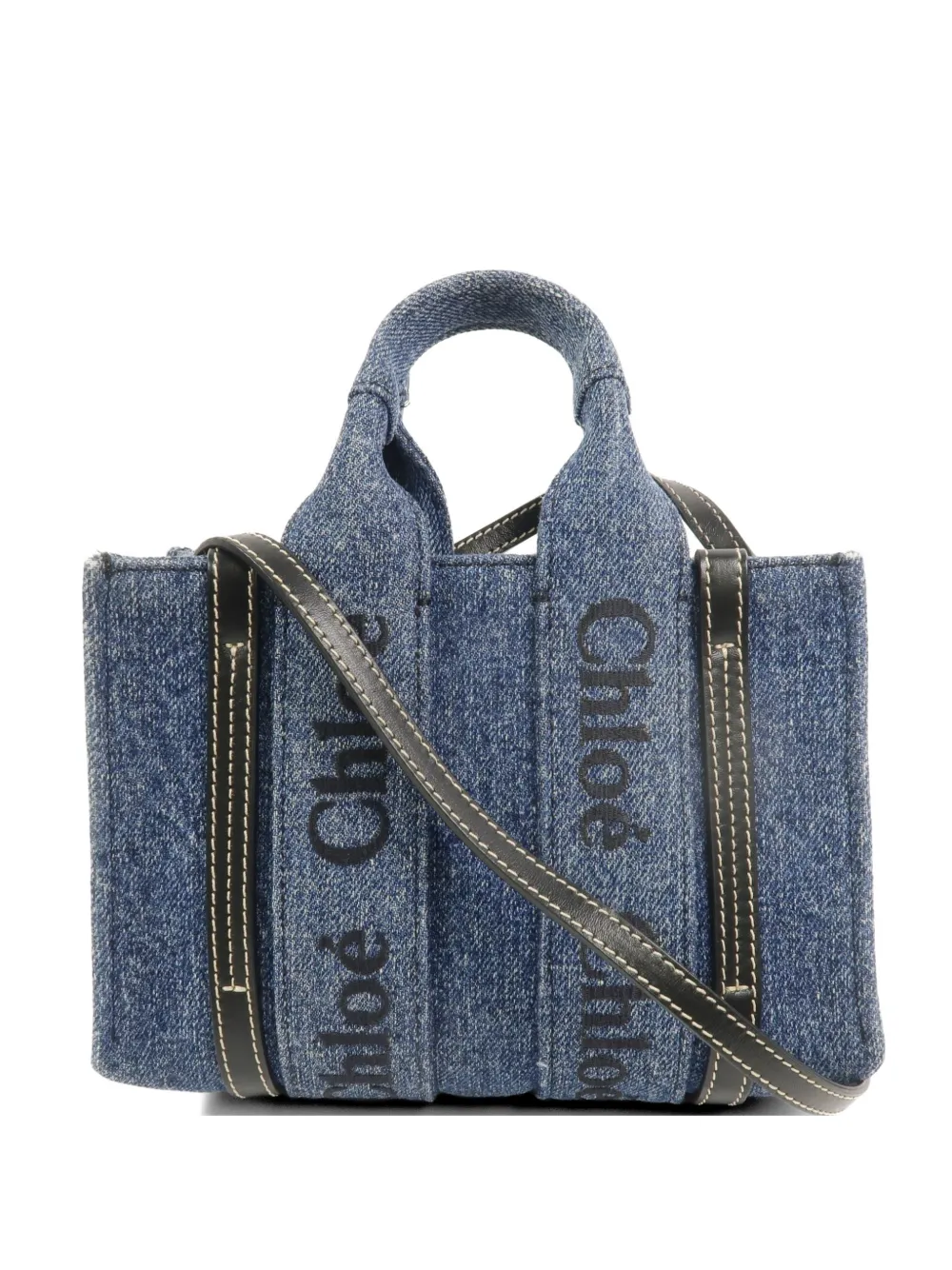 Chloé Pre-Owned Woody mini tote bag - Blu