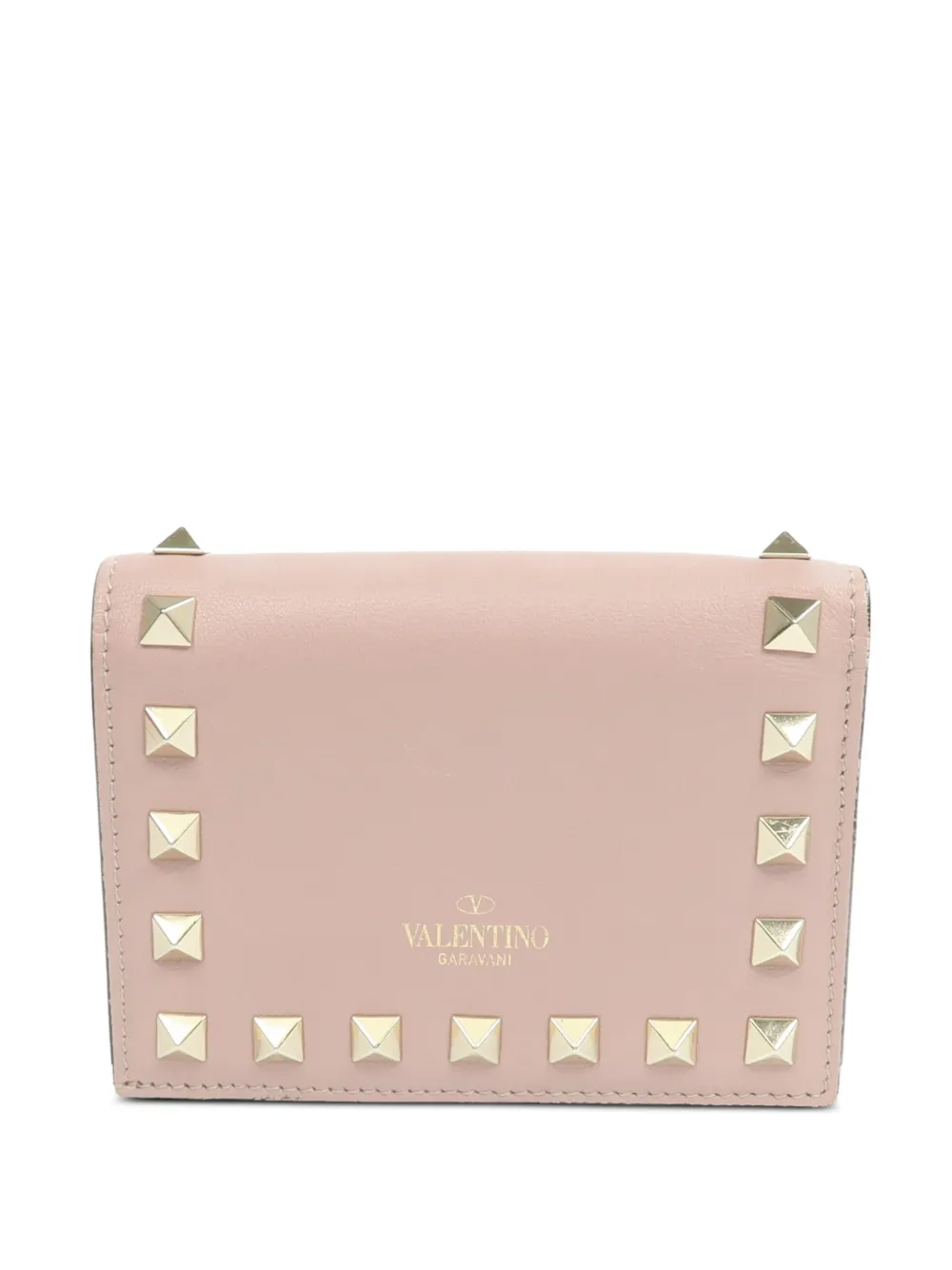 Valentino Garavani Pre-Owned Rockstud bi-fold calfskin wallet - Rosa