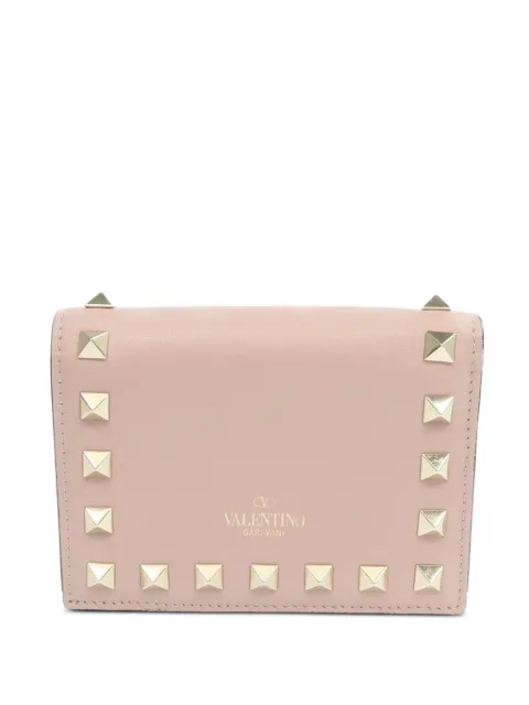 Valentino Garavani Pre-Owned portefeuille Rockstud en cuir de veau pliant
