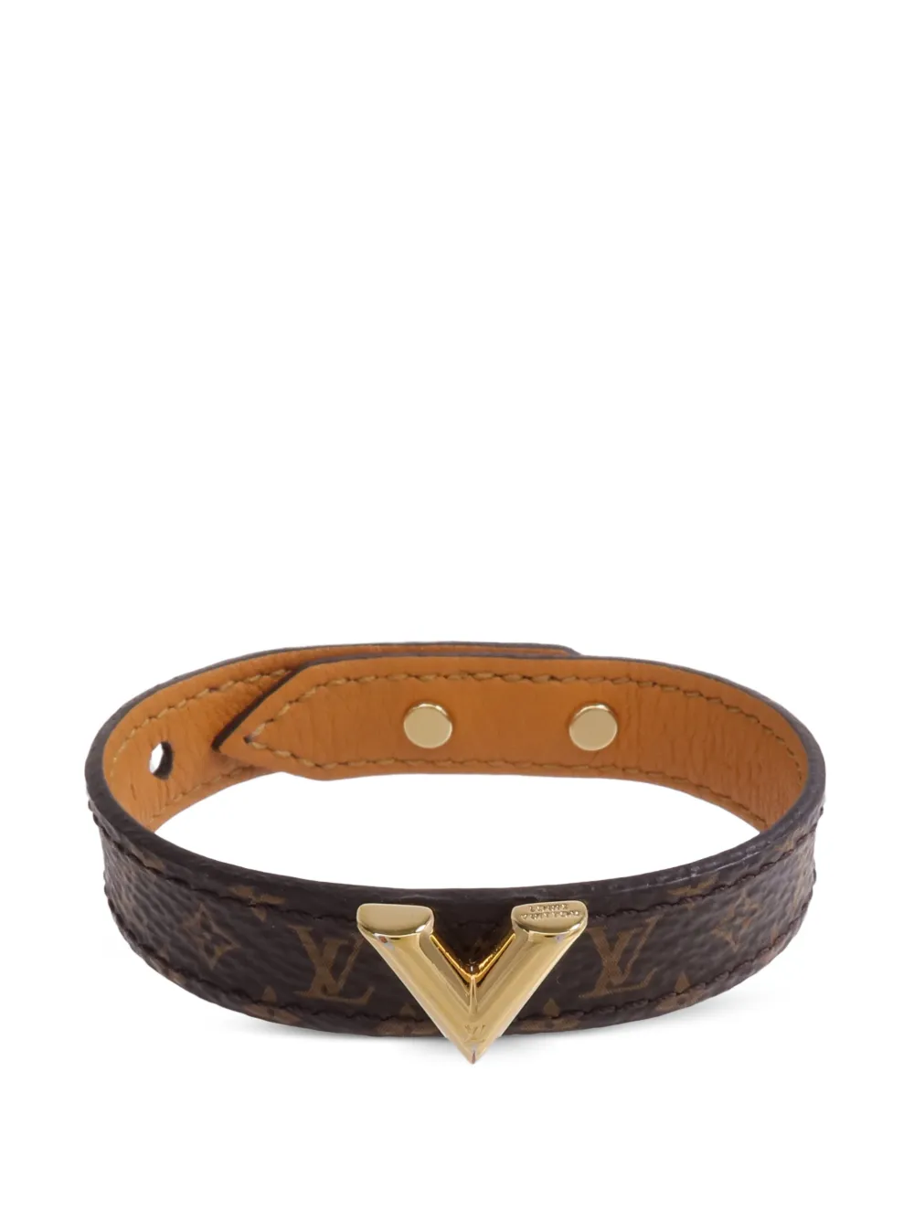 Louis Vuitton Pre-Owned essential V monogram bracelet - Marrone