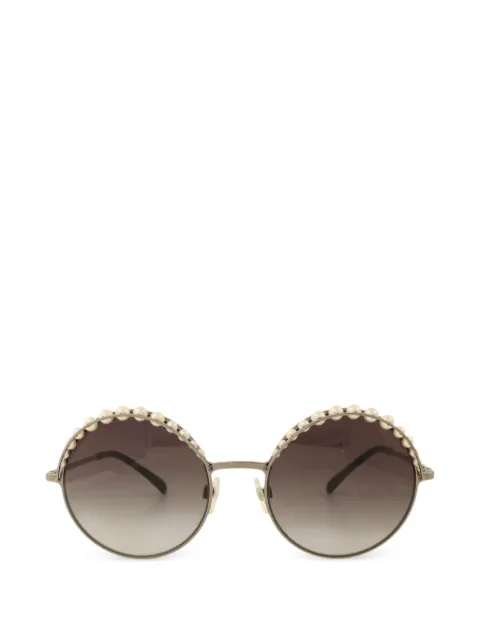 CHANEL Pre-Owned CC pearl-embellished sunglasses