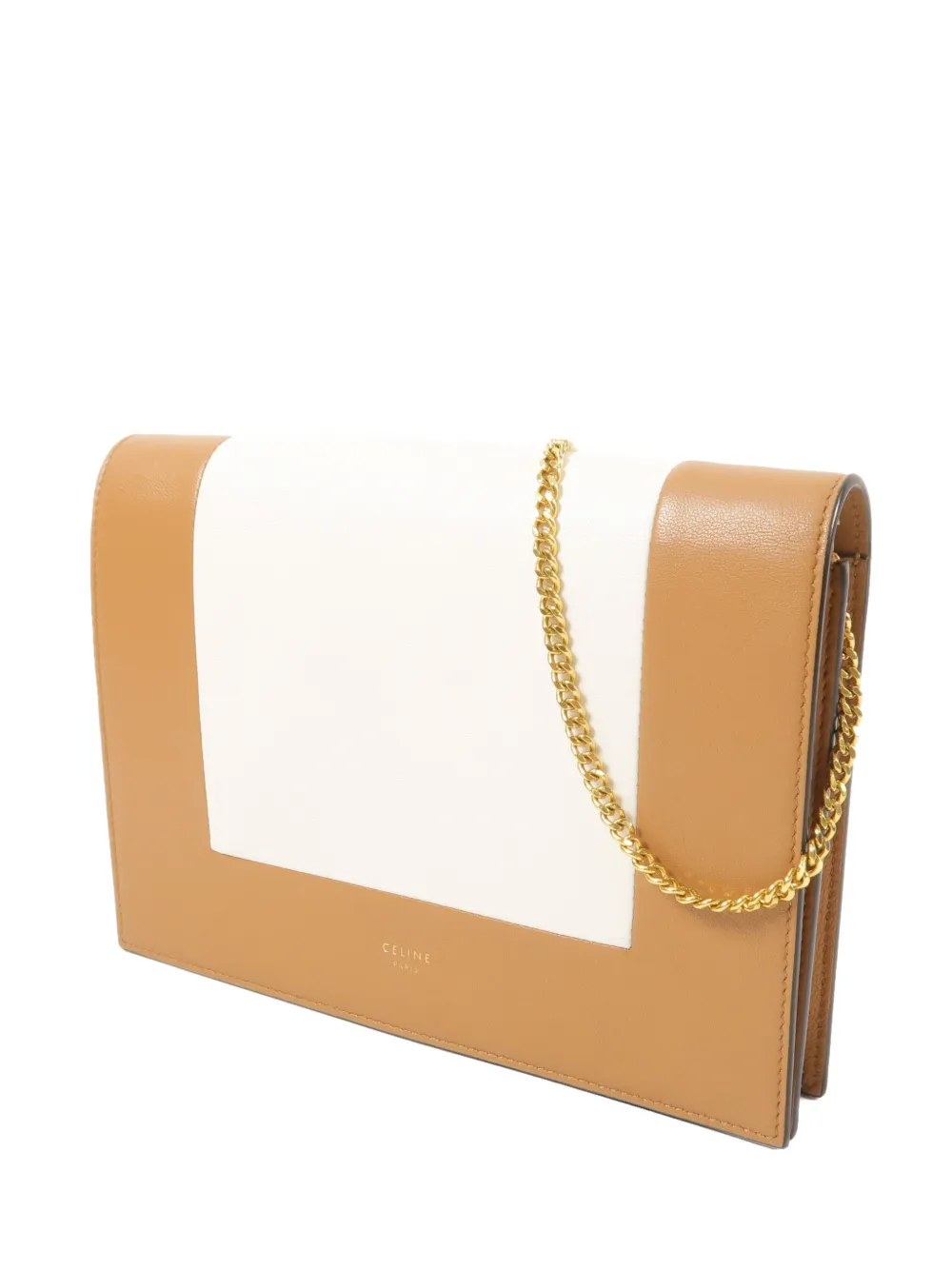 Celine Pre-Owned Frame leather clucth bag - Toni neutri