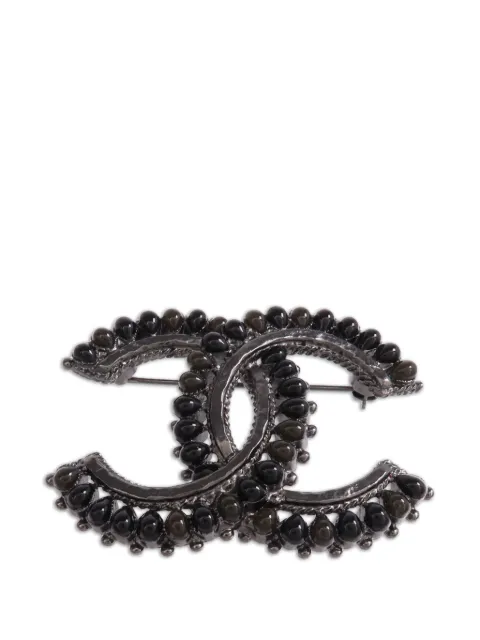 CHANEL Pre-Owned CC metal brooch