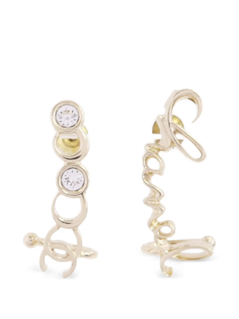 CHANEL Pre-Owned CC Strass earrings - Oro